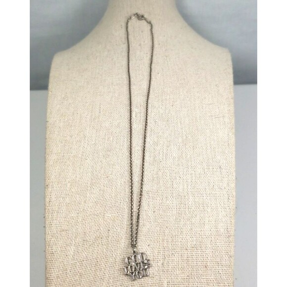 Tiffany & Co 925 Sterling Silver GOD LOVES YOU Pendant Necklace Vintage 1970 - Picture 15 of 16